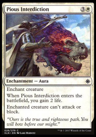 Pious Interdiction (Ixalan) Trading Card