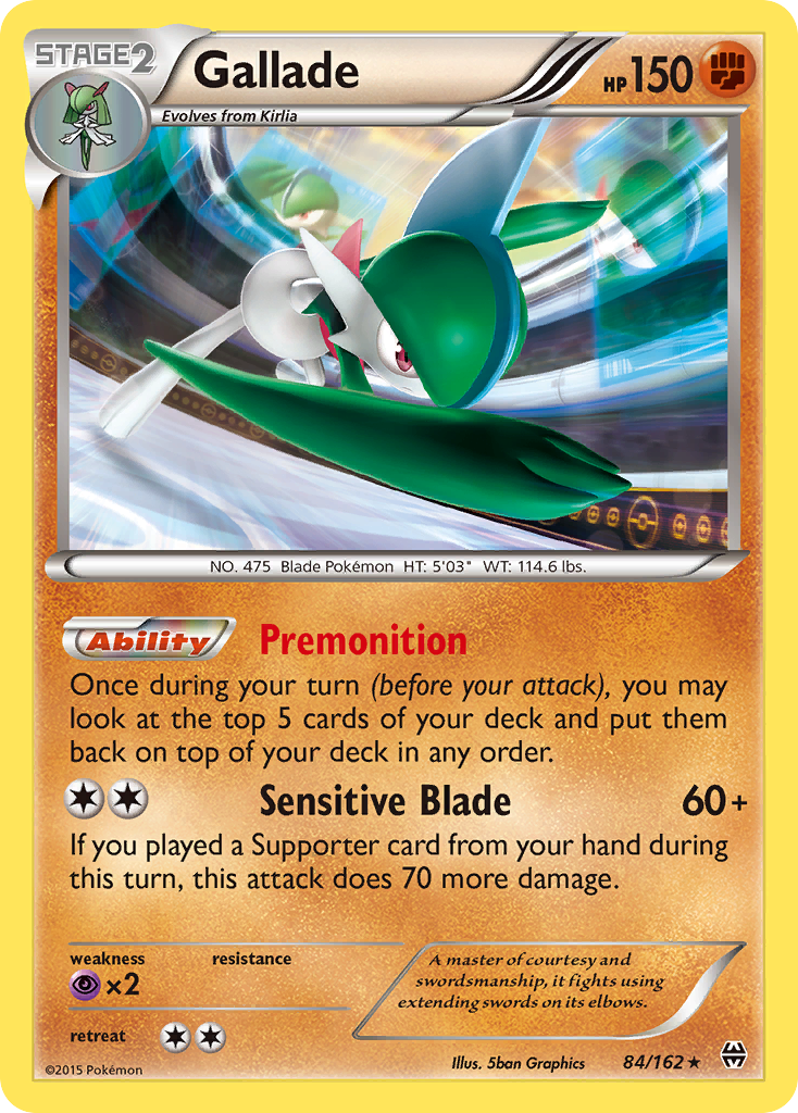 Gallade (84/162) - BREAKthrough Pokémon Card