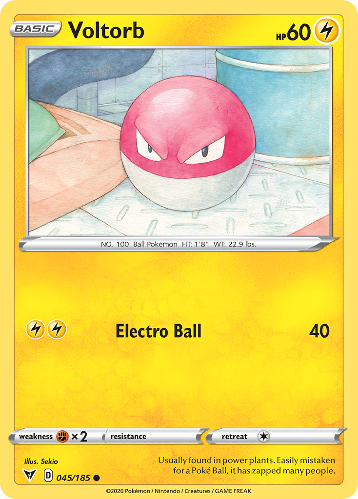 Voltorb (45/185) - Vivid Voltage Pokémon Card