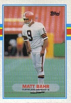Matt Bahr 1989 Topps #150 Sports Card