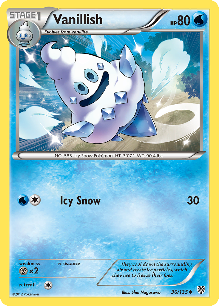 Vanillish (36/135) - Plasma Storm Pokémon Card