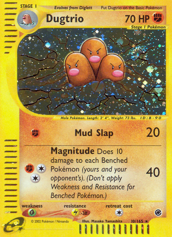 Dugtrio (10/165) - Expedition Base Set Pokémon Card