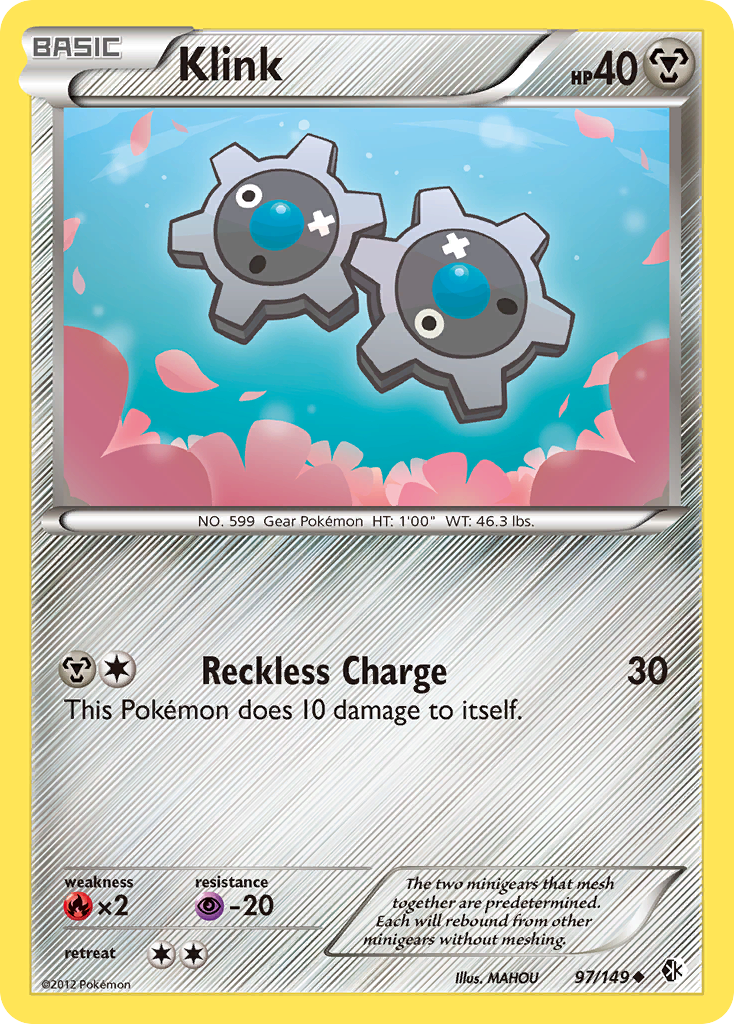 Klink (97/149) - Boundaries Crossed Pokémon Card