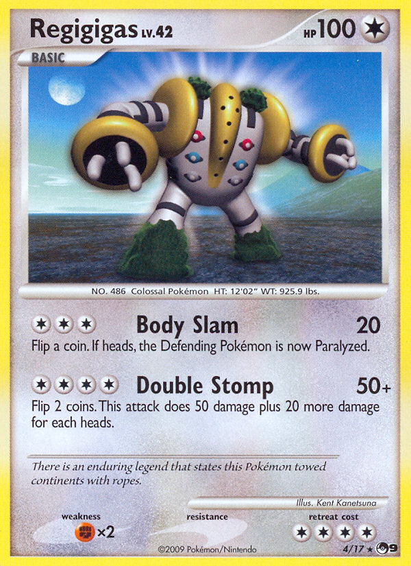 Regigigas (4/17) - POP Series 9 Pokémon Card