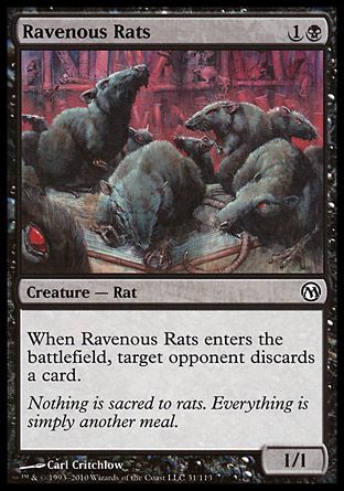 Ravenous Rats (Duels of the Planeswalkers) Trading Card