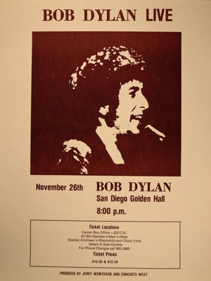 Bob Dylan Golden Hall 1980