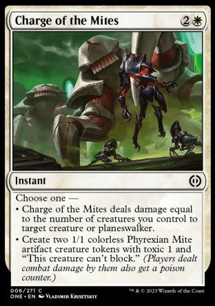 Charge of the Mites (Phyrexia: All Will Be One) Trading Card