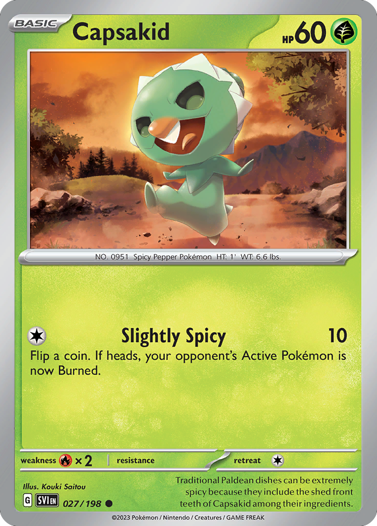 Capsakid (27/198) - Scarlet & Violet Pokémon Card