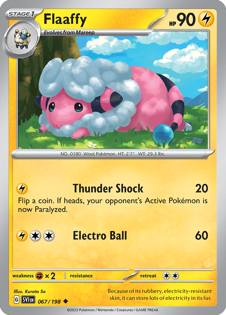 Flaaffy (67/198) - Scarlet & Violet Pokémon Card