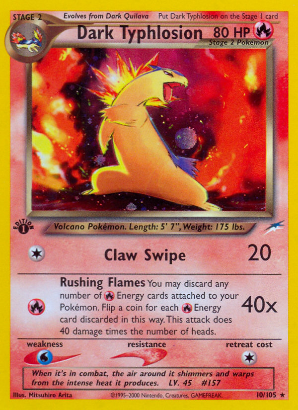 Dark Typhlosion (10/105) - Neo Destiny Pokémon Card