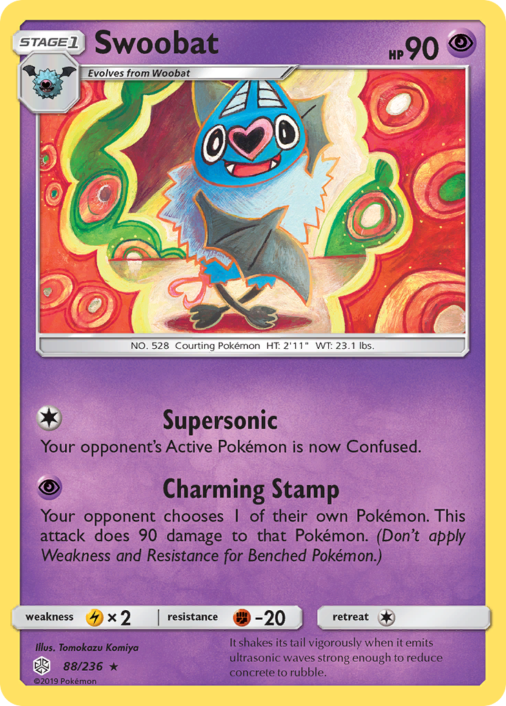 Swoobat (88/236) - Cosmic Eclipse Pokémon Card