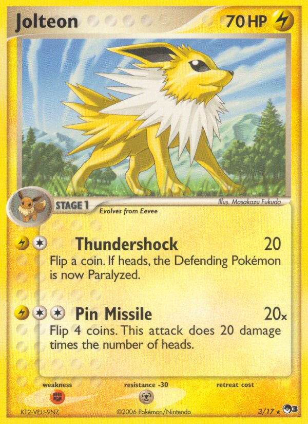 Jolteon (3/17) - POP Series 3 Pokémon Card