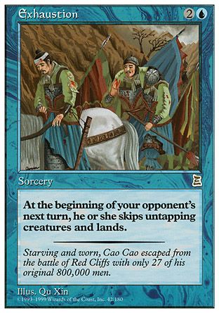 Exhaustion (Portal Three Kingdoms) Trading Card