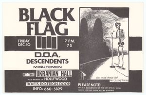 Black Flag Ukranian Hall 1982