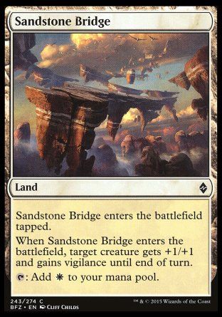 Sandstone Bridge (Battle for Zendikar) Trading Card