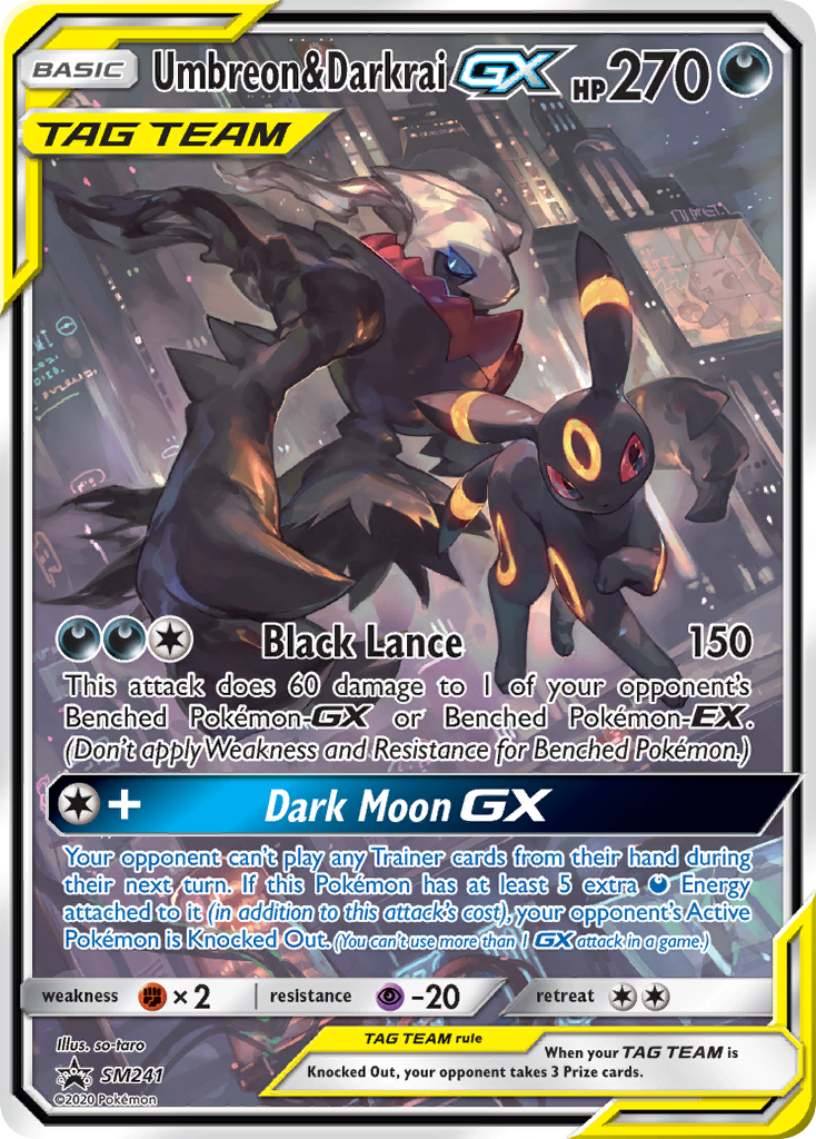 Umbreon & Darkrai GX (SM241) - SM Black Star Promos Pokémon Card