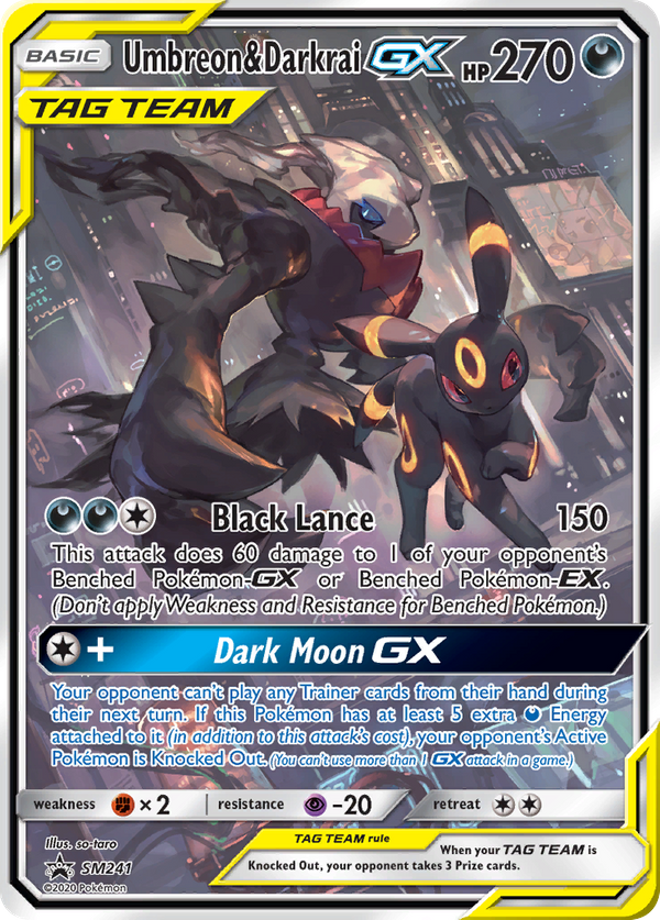 Umbreon & Darkrai GX (SM241) - SM Black Star Promos