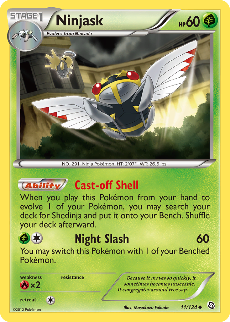 Ninjask (11/124) - Dragons Exalted Pokémon Card