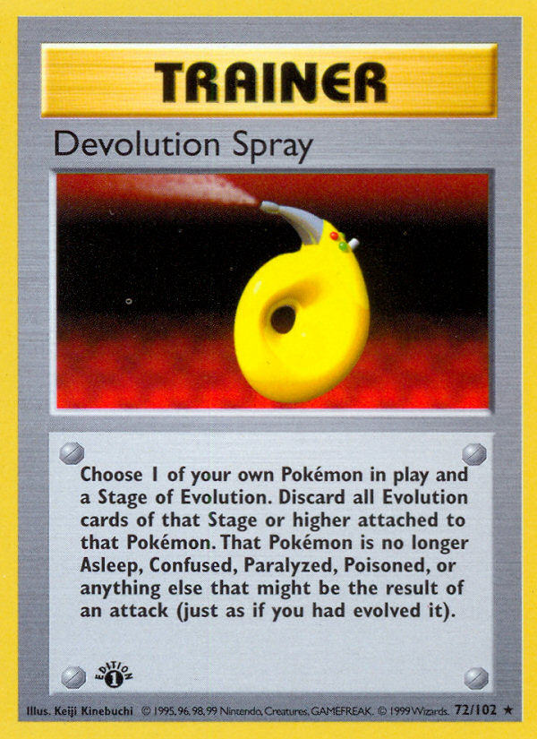 Devolution Spray (72/102) - Base (1st Edition) Pokémon Card