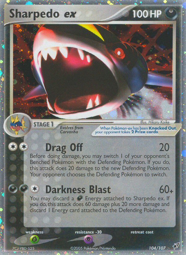 Sharpedo ex (104/107) - Deoxys Pokémon Card