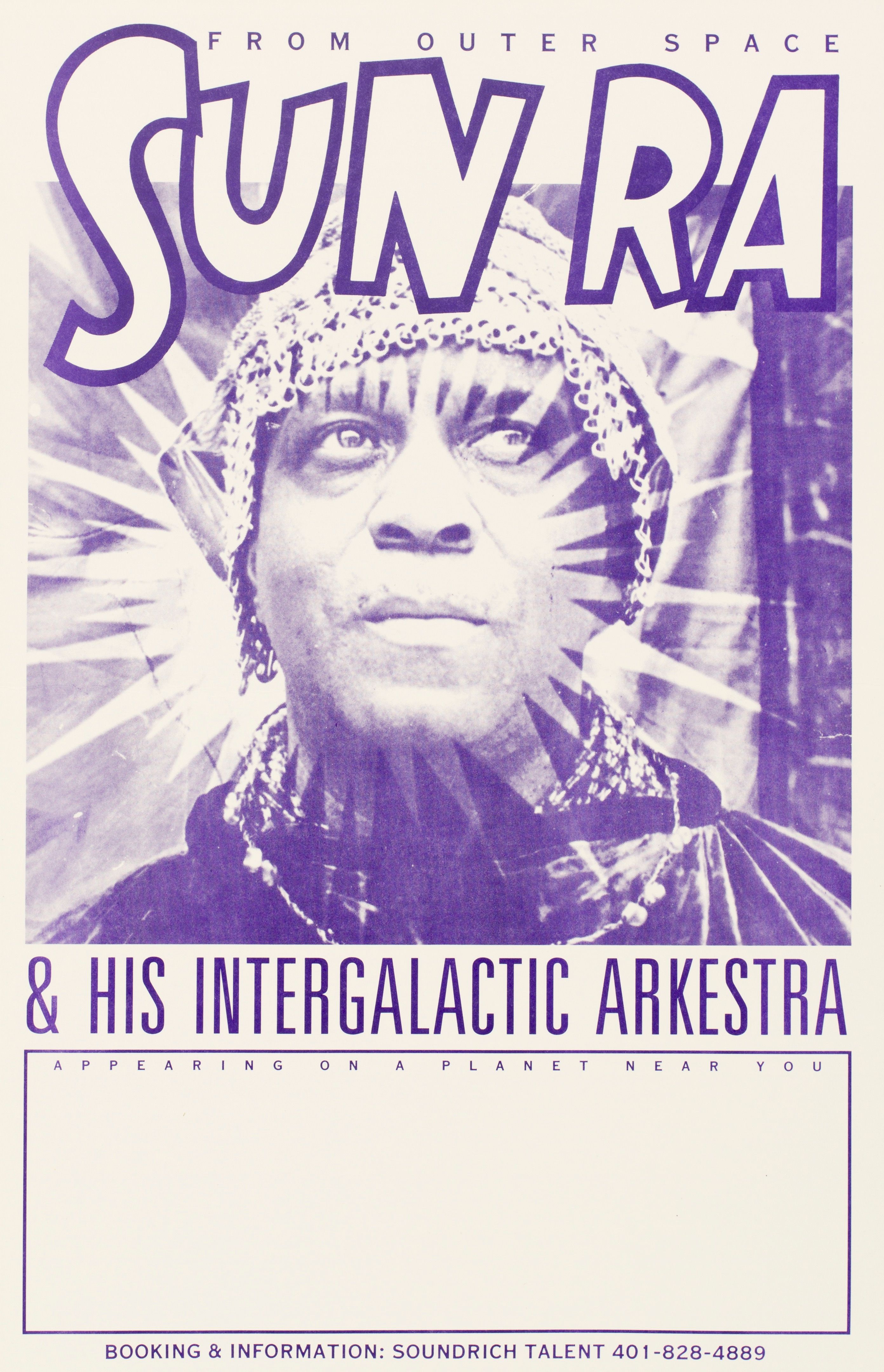 MXP-102.2 Sun Ra 1988 Tour Blank  Oct 26 Concert Poster