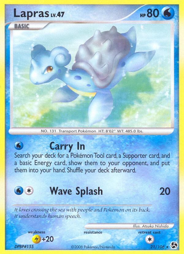 Lapras (21/106) - Great Encounters Pokémon Card