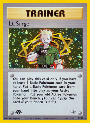 Lt. Surge (Trainer) (17/132) - Gym Heroes (1st Edition)