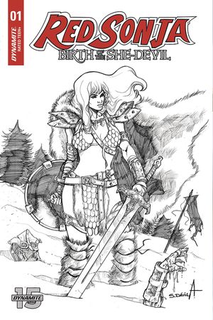Red Sonja: Birth of the She Devil #1 (20 Copy Davila B&w Cover)