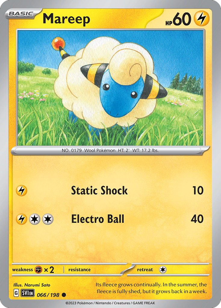 Mareep (66/198) - Scarlet & Violet Pokémon Card