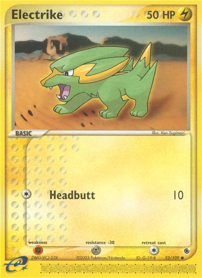 Electrike (52/109) - Ruby & Sapphire Pokémon Card