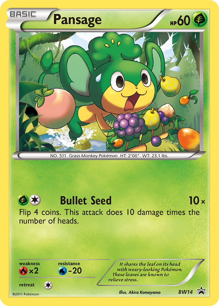 Pansage (BW14) - BW Black Star Promos Pokémon Card