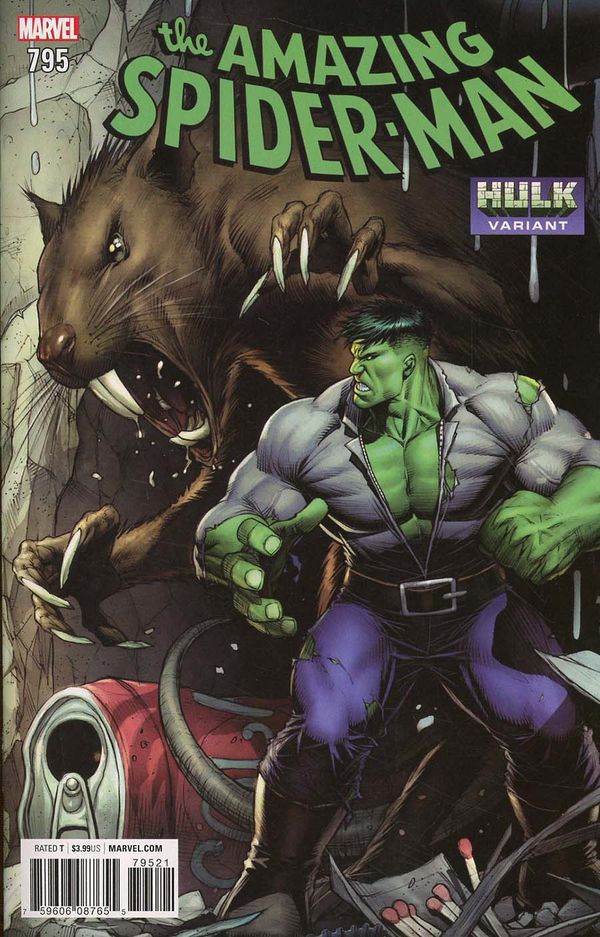 Amazing Spider-man #795 (Keown Hulk Variant Leg)