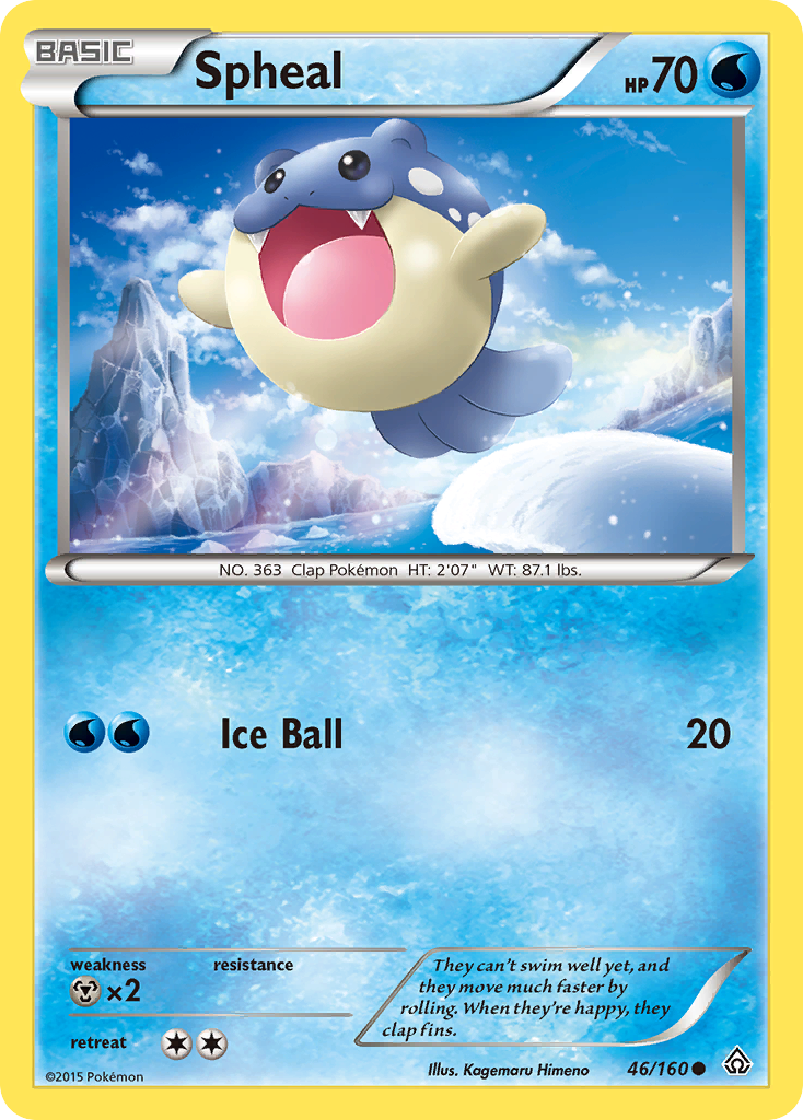 Spheal (46/160) - Primal Clash Pokémon Card