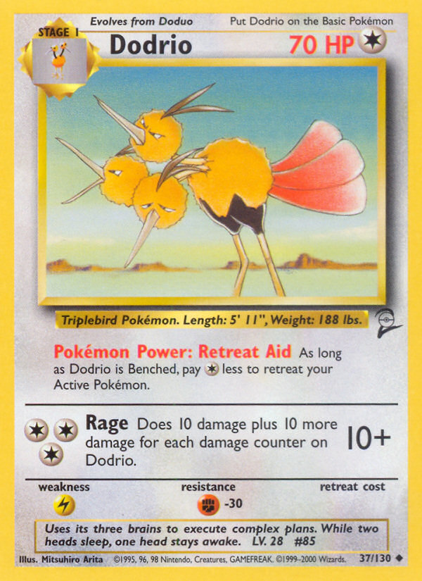 Dodrio (37/130) - Base Set 2 Pokémon Card