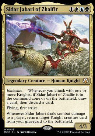 Sidar Jabari of Zhalfir (March of the Machine Commander Decks) Trading Card