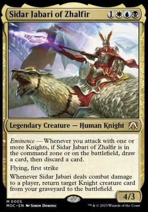 Sidar Jabari of Zhalfir (March of the Machine Commander Decks)