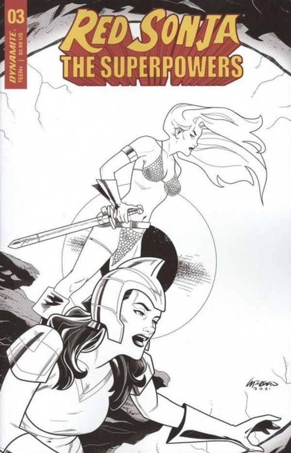Red Sonja: The Superpowers #3 (20 Copy Ferguson B&w Cover)