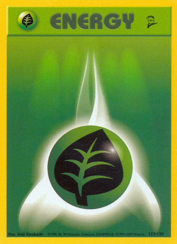 Grass Energy (127/130) - Base Set 2 Pokémon Card