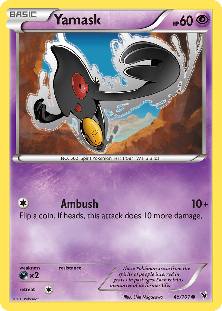 Yamask (45/101) - Noble Victories Pokémon Card