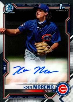 Koen Moreno 2021 Bowman Chrome - Prospect Autographs Baseball #CPA-KMO Sports Card