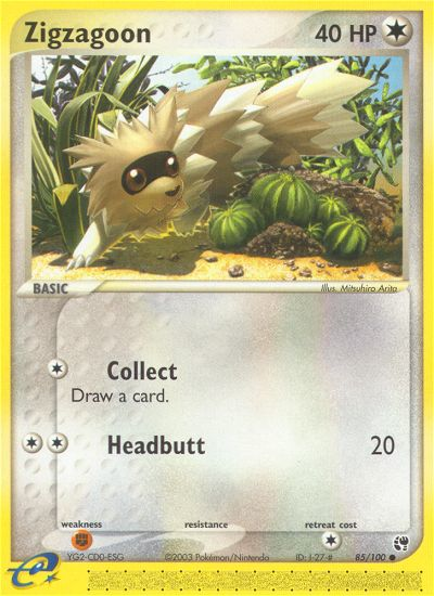 Zigzagoon (85/100) - Sandstorm Pokémon Card