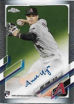 Andy Young 2021 Topps Chrome - Rookie Autographs Baseball #RA-AY Sports Card