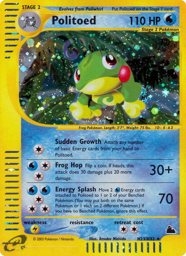 Politoed (H23) - Skyridge Pokémon Card