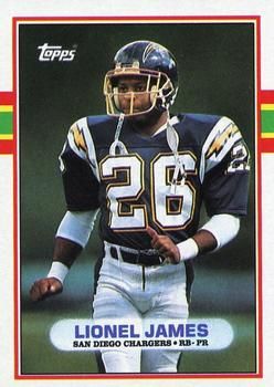 Lionel James 1989 Topps #310 Sports Card