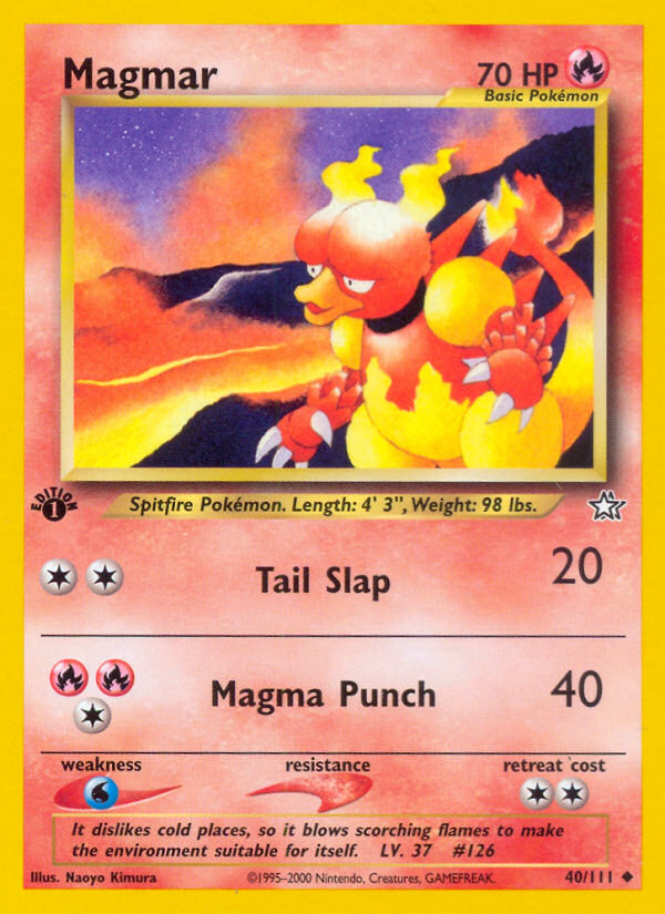 Magmar (40/111) - Neo Genesis Pokémon Card