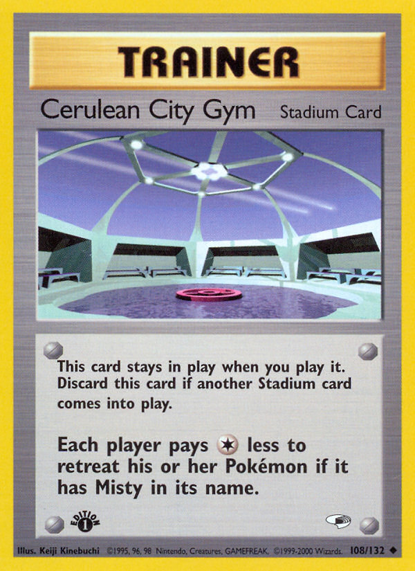 Cerulean City Gym (Trainer: Stadium) (108/132) - Gym Heroes (1st Edition) Pokémon Card