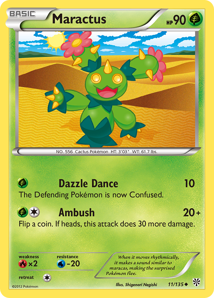 Maractus (11/135) - Plasma Storm Pokémon Card