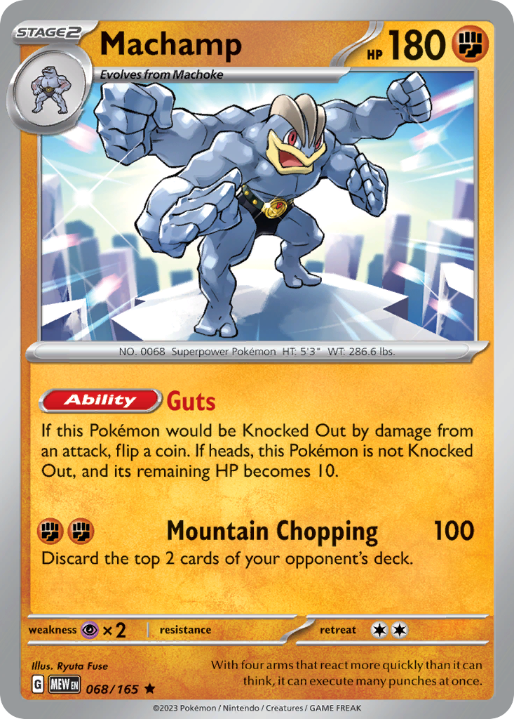 Machamp (68/165) - 151 Pokémon Card