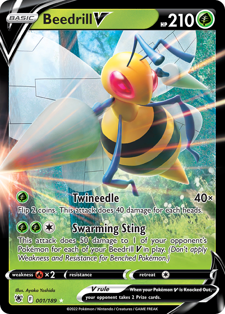 Beedrill V (1/189) - Astral Radiance Pokémon Card