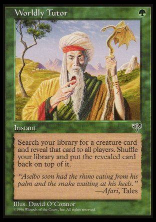 Worldly Tutor (Mirage) Trading Card